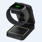 Desktop Portable 3-in-1 Foldable Magnetic Wireless Charging Station 15W Fast Charger Stan