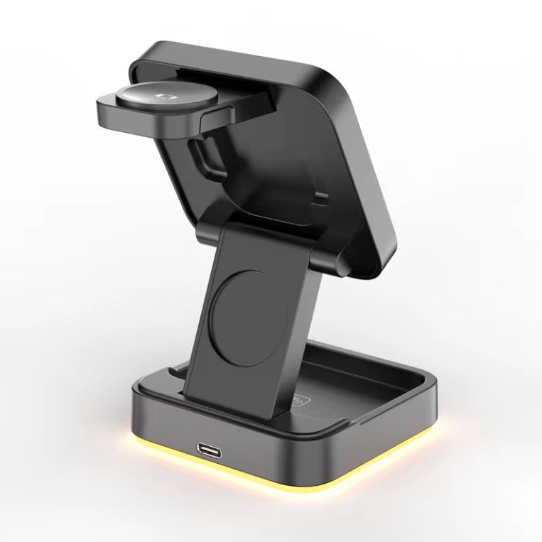 3 in 1 Wireless Charger Foldable Wireless Magnetic Stand
