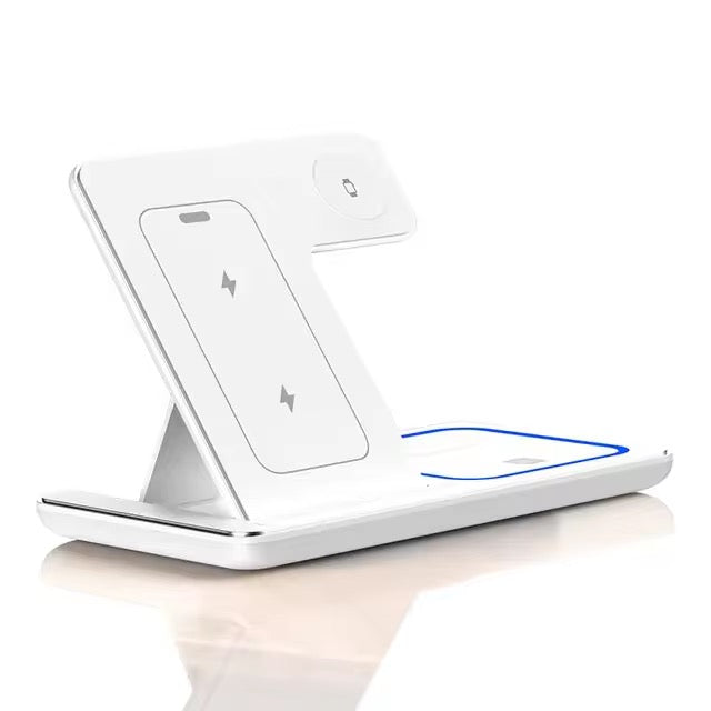3-in-1 Wireless Charging Station with Led Light.