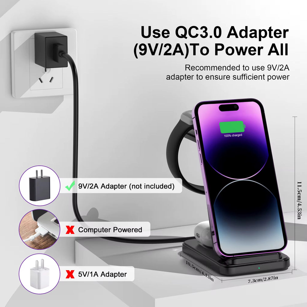 3-in-1 Wireless Charging Station.
