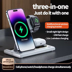 4 in 1 Wireless Fast Charger Station with Night Light Universal Wireless Charger for Multifunctional Chargers