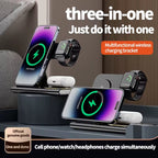4 in 1 Wireless Fast Charger Station with Night Light Universal Wireless Charger for Multifunctional Chargers