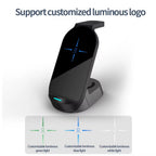 3-In-1 Mobile Phone Charging Station 4-in-1 Multi-functional Wireless Charging 15W Fast Charging Desktop Stand