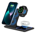 Foldable 3-in-1 Wireless charging station, 15W Fast charging Station with Led Light.