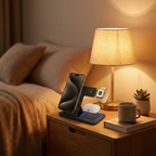 3-in-1 Wireless Charging Station with Led Light.
