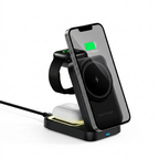 Desktop Portable 3-in-1 Foldable Magnetic Wireless Charging Station 15W Fast Charger Stan