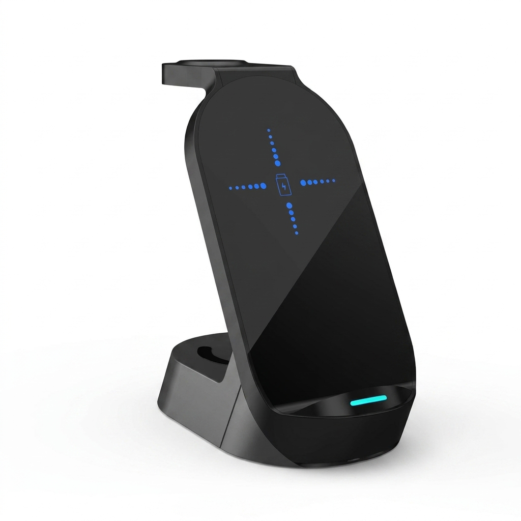 3-In-1 Mobile Phone Charging Station 4-in-1 Multi-functional Wireless Charging 15W Fast Charging Desktop Stand
